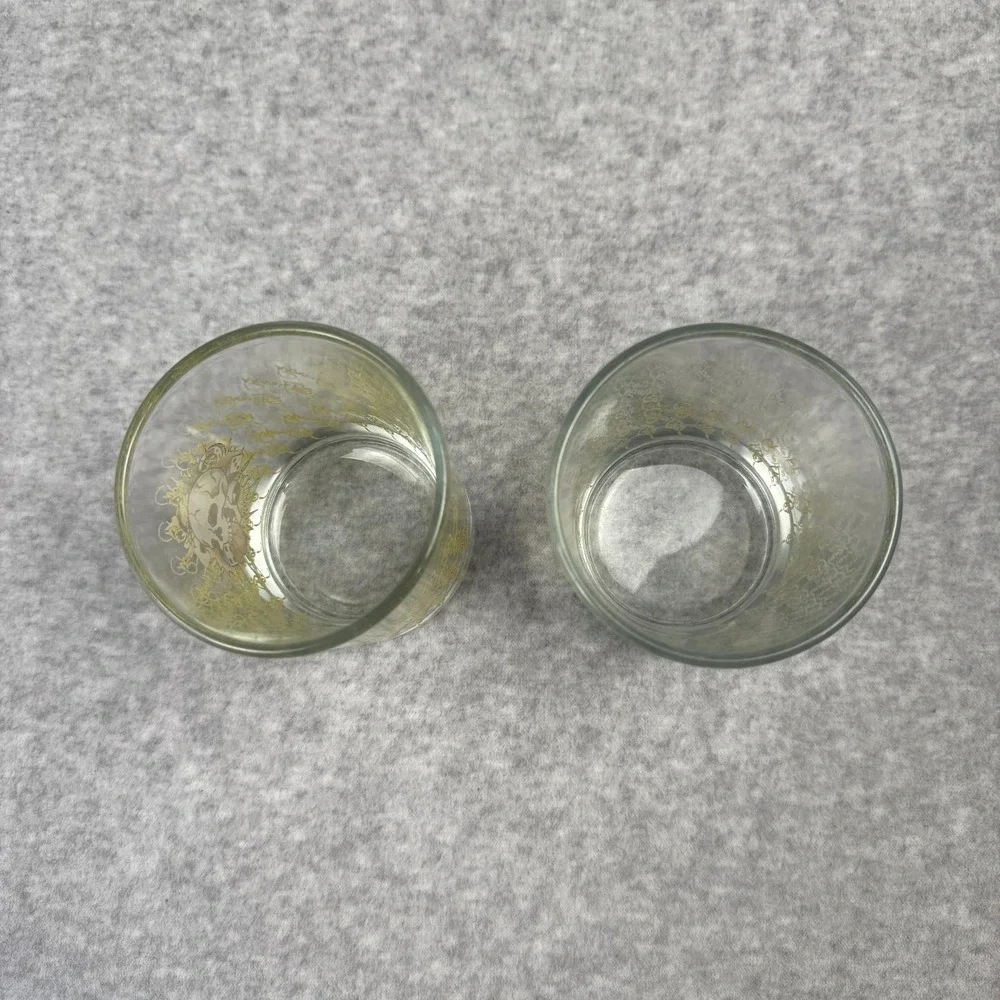 Don Ed Hardy Designs Tattoo Art Whiskey Rocks Glasses Set Of 2 Skull Y2K